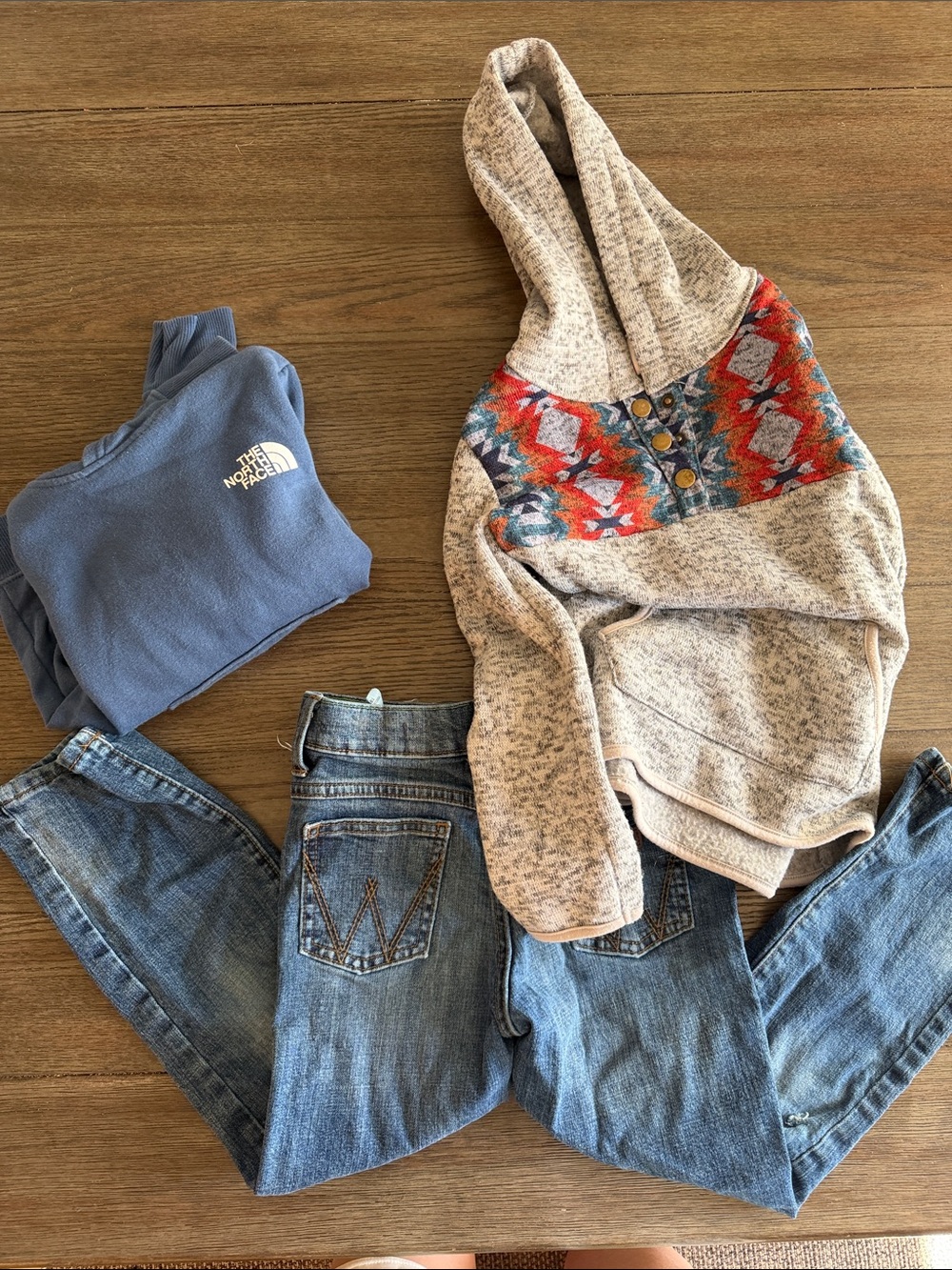 Cozy Hooded Pullover Sweater with Aztec Yoke - Cream